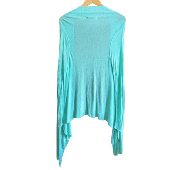 BCBGMaxAzria Turquoise Long Open-Front Cardigan - Picture 3 of 11
